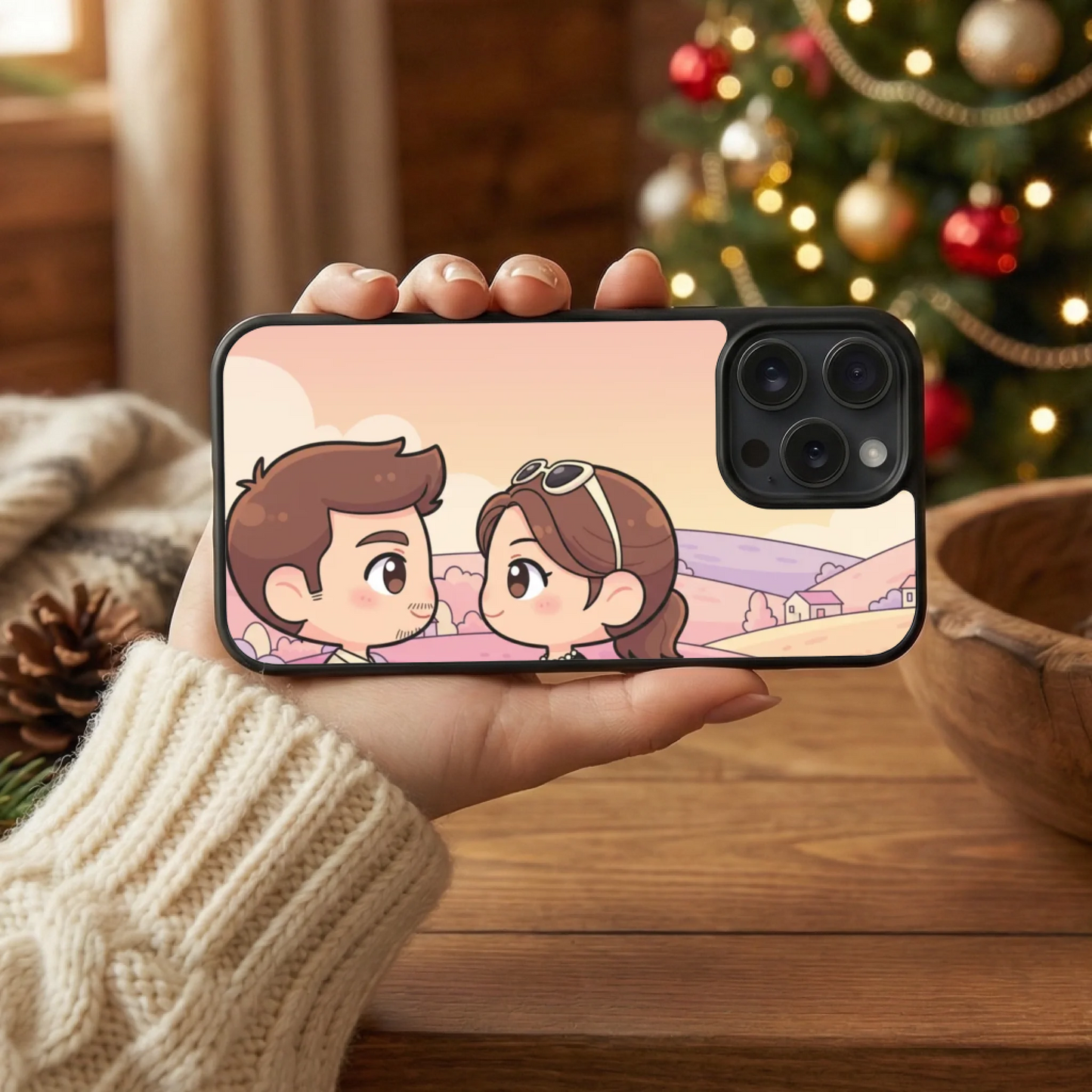 photo coque téléphone horizontal printia noël