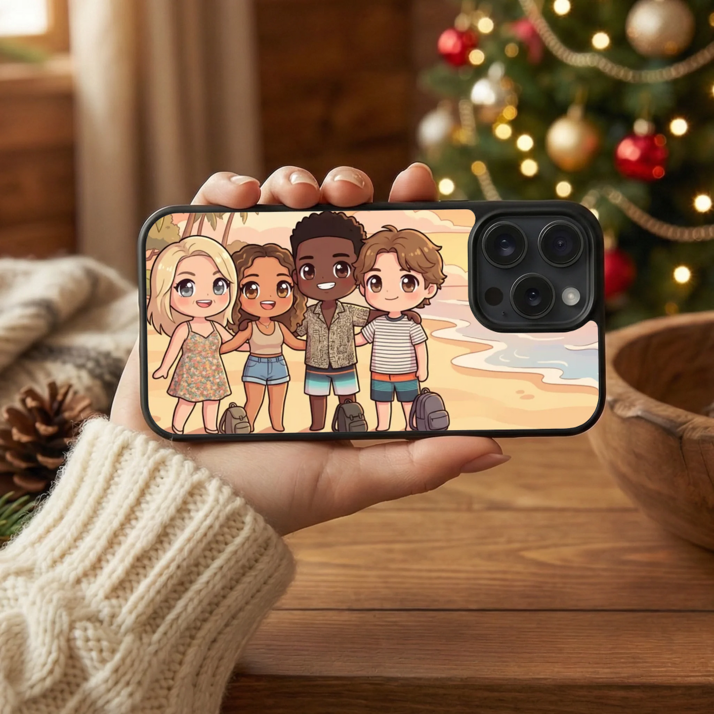 photo coque téléphone horizontal printia noël